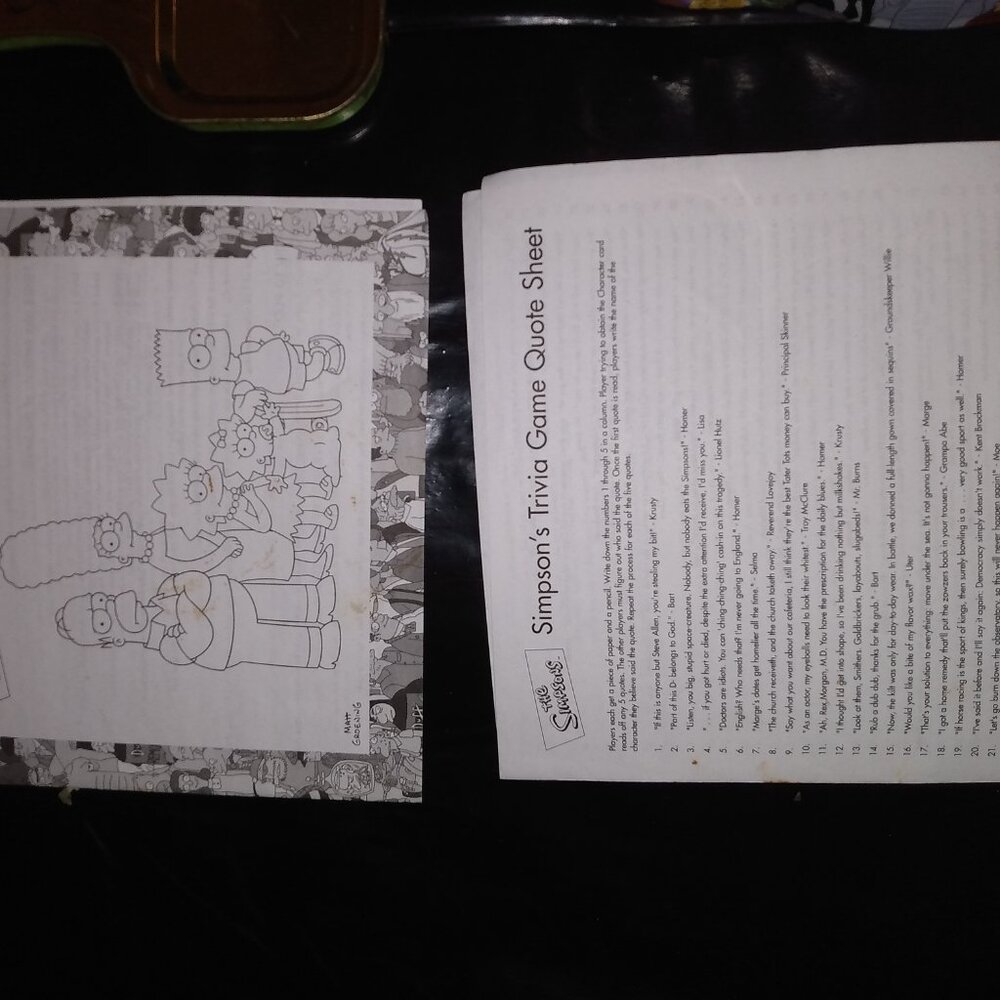 Simpsons Trivia Game with cast poster - Picture 9 of 9